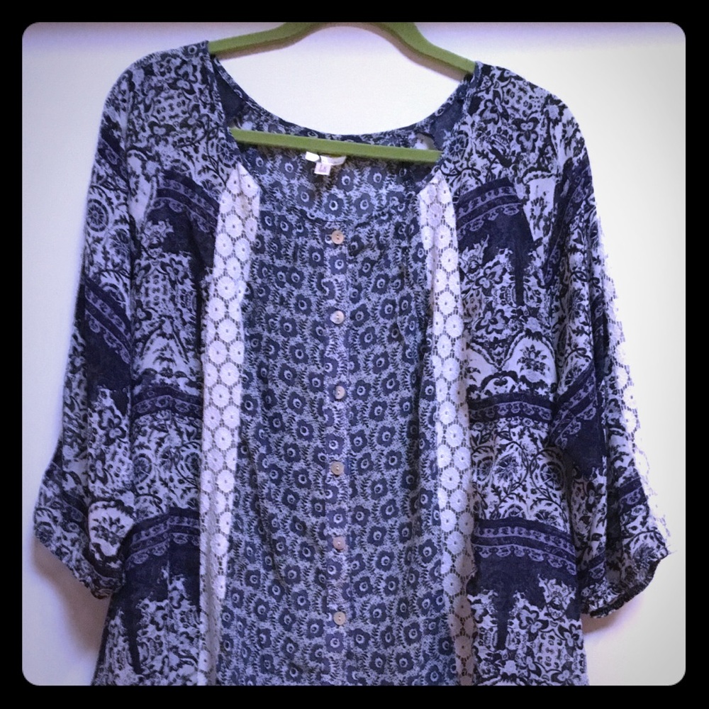Blue and white Tunic